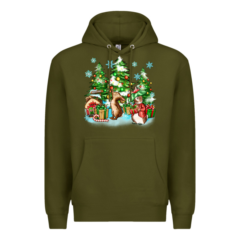 Christmas Rabbits Premium Hoodie by Zillion Design Studio | Teevron