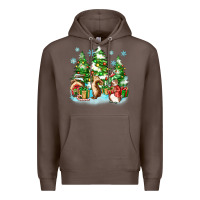 Coffee christmas rabbits Premium Hoodie - Zillion Design Studio