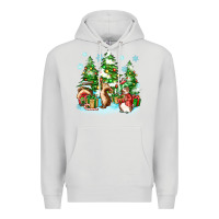 Dove Grey christmas rabbits Premium Hoodie - Zillion Design Studio