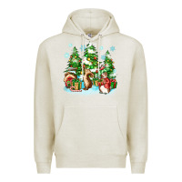 Oatmeal Heather christmas rabbits Premium Hoodie - Zillion Design Studio