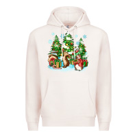 Pale Pink christmas rabbits Premium Hoodie - Zillion Design Studio