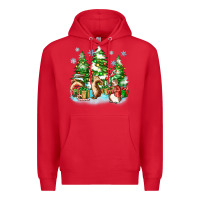 Red christmas rabbits Premium Hoodie - Zillion Design Studio