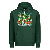 Sports Green christmas rabbits Premium Hoodie - Zillion Design Studio
