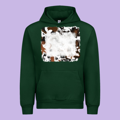Urban Hoodie black and brown cowhide