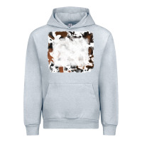 Heather Grey black and brown cowhide Urban Hoodie - RanaPortraitStore