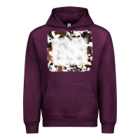 Mauve Wine black and brown cowhide Urban Hoodie - RanaPortraitStore