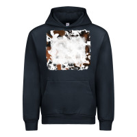 Navy black and brown cowhide Urban Hoodie - RanaPortraitStore