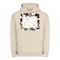 Pigment French Oak black and brown cowhide Urban Hoodie - RanaPortraitStore