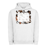 Pigment Lunar Rock black and brown cowhide Urban Hoodie - RanaPortraitStore