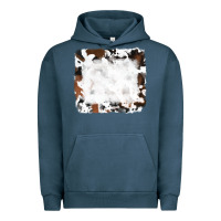 Pigment Midnight Navy black and brown cowhide Urban Hoodie - RanaPortraitStore