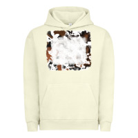 Pigment Pistachio black and brown cowhide Urban Hoodie - RanaPortraitStore