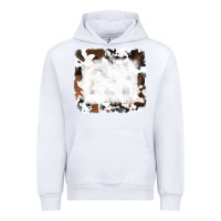 White black and brown cowhide Urban Hoodie - RanaPortraitStore