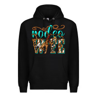 Black rodeo wife western Premium Hoodie - texasbilliewilder