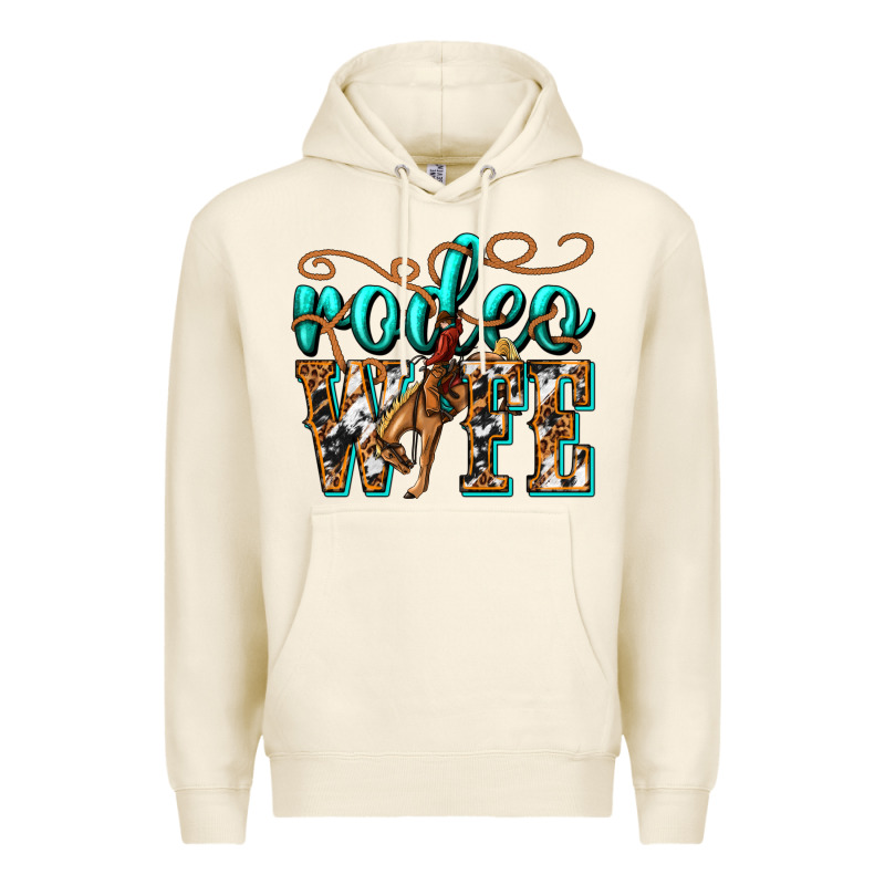 Rodeo Wife Western Premium Hoodie by texasbilliewilder | Teevron