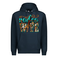 Navy rodeo wife western Premium Hoodie - texasbilliewilder
