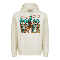Oatmeal Heather rodeo wife western Premium Hoodie - texasbilliewilder