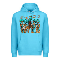 Ocean Blue rodeo wife western Premium Hoodie - texasbilliewilder
