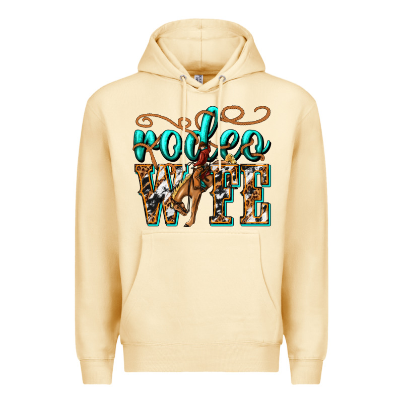 Rodeo Wife Western Premium Hoodie by texasbilliewilder | Teevron