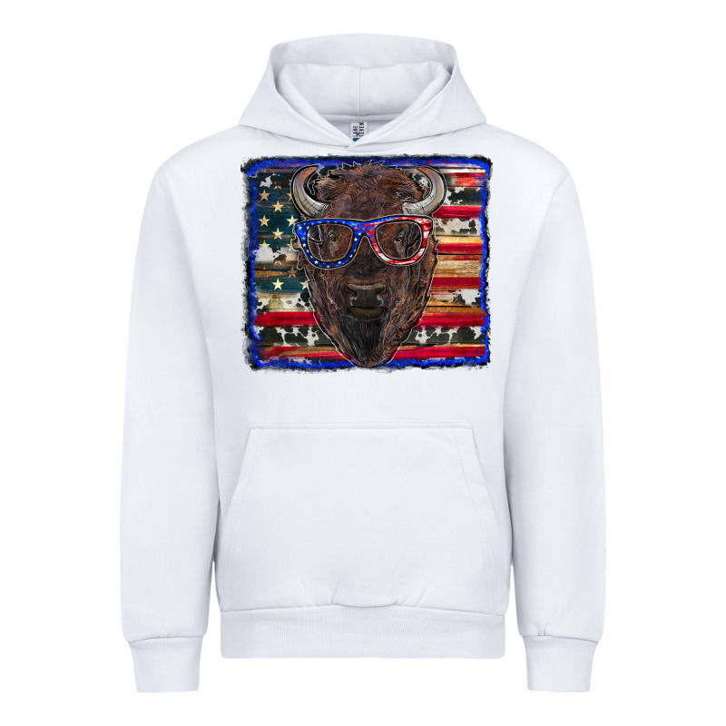Bison With American Flag Urban Hoodie by RanaPortraitStore | Teevron