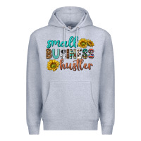 Heather Grey small business hustler Premium Hoodie - texasbilliewilder