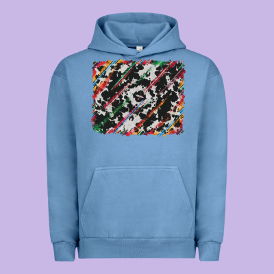 Urban Hoodie cowhide and serape background