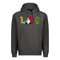 Charcoal Heather Christmas Love Gnome Premium Hoodie - RanaPortraitStore
