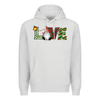 Dove Grey Christmas Love Gnome Premium Hoodie - RanaPortraitStore
