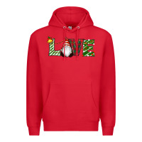 Red Christmas Love Gnome Premium Hoodie - RanaPortraitStore