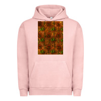 Pigment Salmon cactus background Urban Hoodie - RanaPortraitStore
