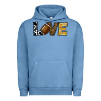 Pigment Pebble Blue football love Urban Hoodie - RanaPortraitStore