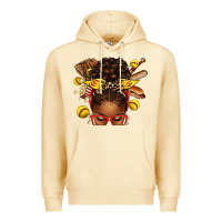Pina Colada softball afro messy bun Premium Hoodie - texasbilliewilder