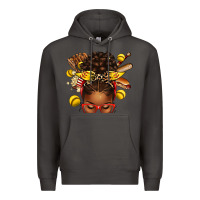 Smoke softball afro messy bun Premium Hoodie - texasbilliewilder
