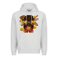 Dove Grey softball afro messy bun Premium Hoodie - texasbilliewilder