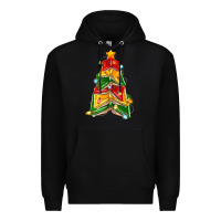 Black christmas book tree Premium Hoodie - Zillion Design Studio