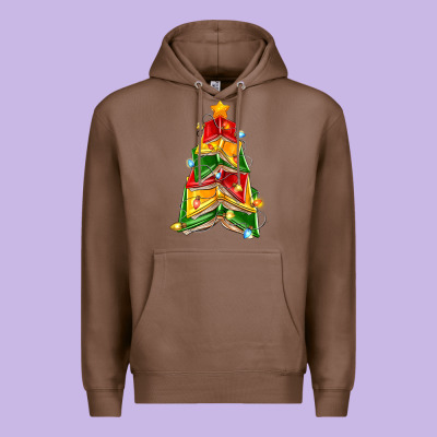 Christmas Book Tree Premium Hoodie Designed By Zillion Design Studio