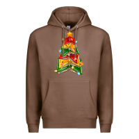 Chestnut christmas book tree Premium Hoodie - Zillion Design Studio