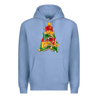 Colony Blue christmas book tree Premium Hoodie - Zillion Design Studio