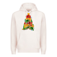 Pale Pink christmas book tree Premium Hoodie - Zillion Design Studio