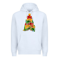 White christmas book tree Premium Hoodie - Zillion Design Studio