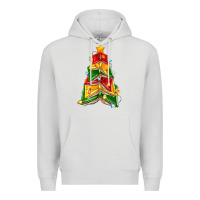 Dove Grey christmas book tree Premium Hoodie - Zillion Design Studio