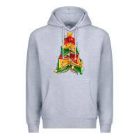 Heather Grey christmas book tree Premium Hoodie - Zillion Design Studio