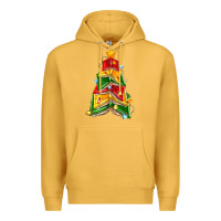 Mustard christmas book tree Premium Hoodie - Zillion Design Studio