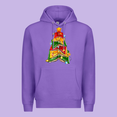 Christmas Book Tree Premium Hoodie Designed By Zillion Design Studio