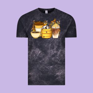 Bee Honey Coffee Cups Vintage Tee Designed By Artiststas