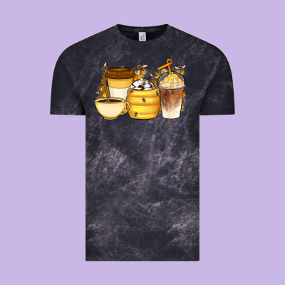 Bee Honey Coffee Cups Vintage Tee Designed By Artiststas