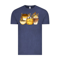 Vintage Denim Bee Honey Coffee Cups Vintage Tee - Artiststas