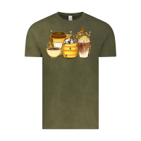Vintage Olive Bee Honey Coffee Cups Vintage Tee - Artiststas