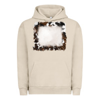 Pigment French Oak cowhide and leopard background Urban Hoodie - RanaPortraitStore
