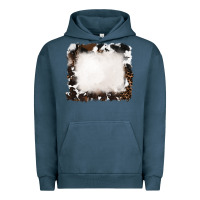 Pigment Midnight Navy cowhide and leopard background Urban Hoodie - RanaPortraitStore