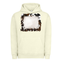 Pigment Pistachio cowhide and leopard background Urban Hoodie - RanaPortraitStore